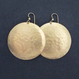 brass dapped earrings