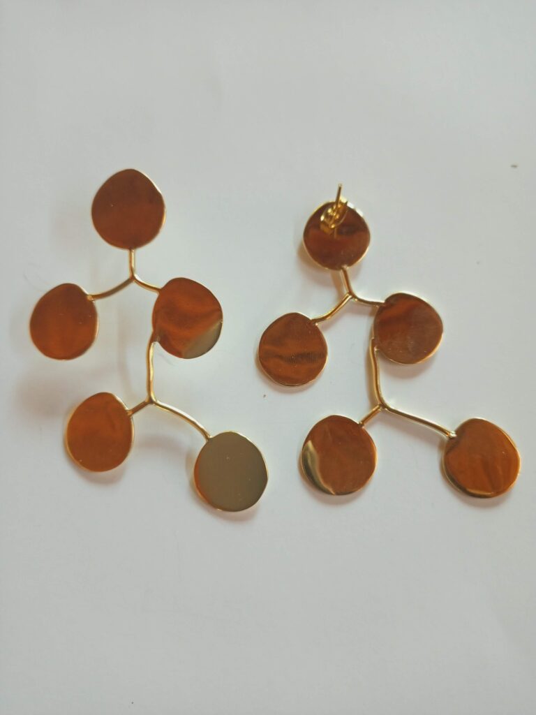 brass tree earrings